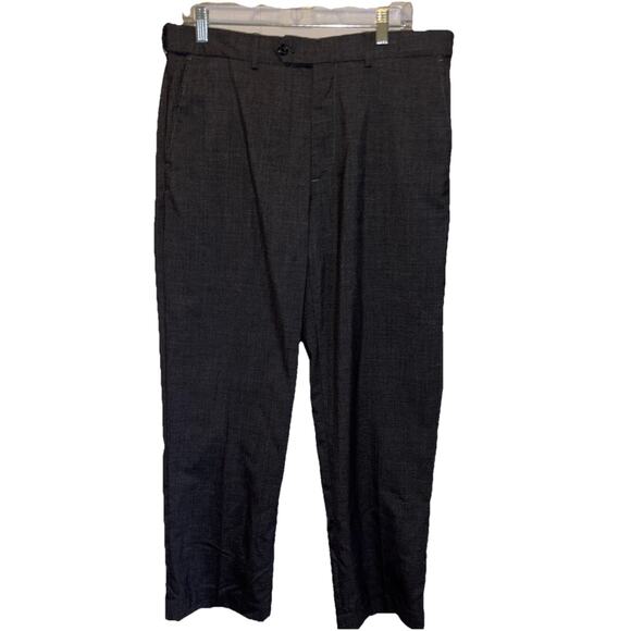 Lands' End Men's Traditional Fit Wool Dress Pants Gray [34X29] - Picture 1 of 10